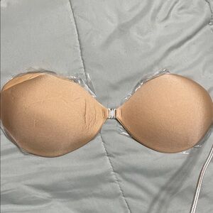 Seamless Strapless Adhesive Bandeau Bra - Beige